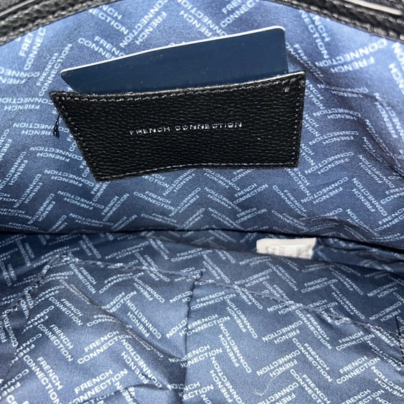 French Connection Bethan Pebble Tote Black 12X14X6 in. Brand New Dust Bag Incl. - Picture 6 of 15